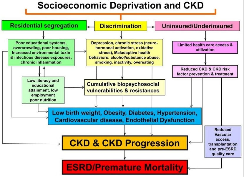 Socioeconomic Deprivation and CKD graph